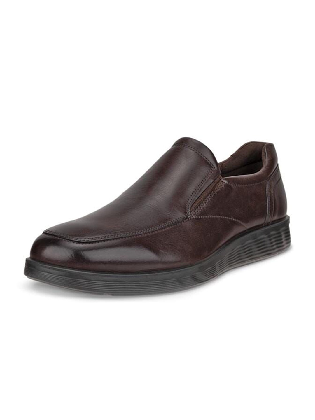 

ECCO Men Leather Slip On Sneakers, Brown