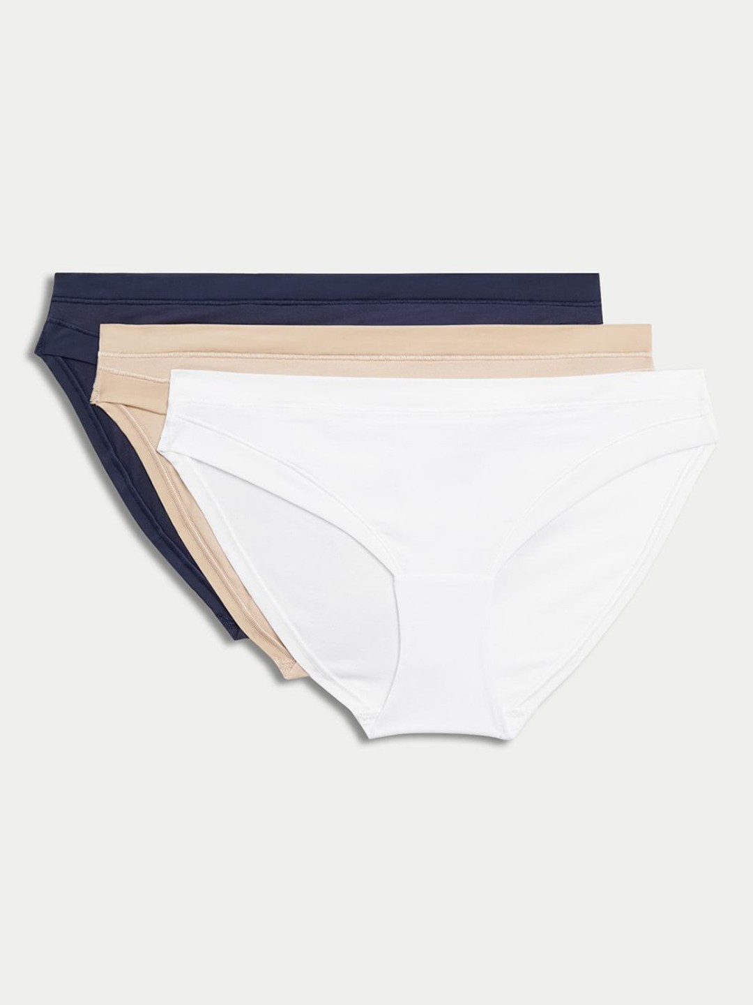 

Marks & Spencer Pack Of 3 High Rise Bikini Briefs, Nude