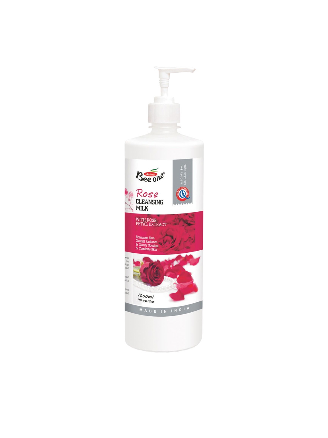 

Beeone Rose Cleansing Milk Body Lotion -1000 ml, Red