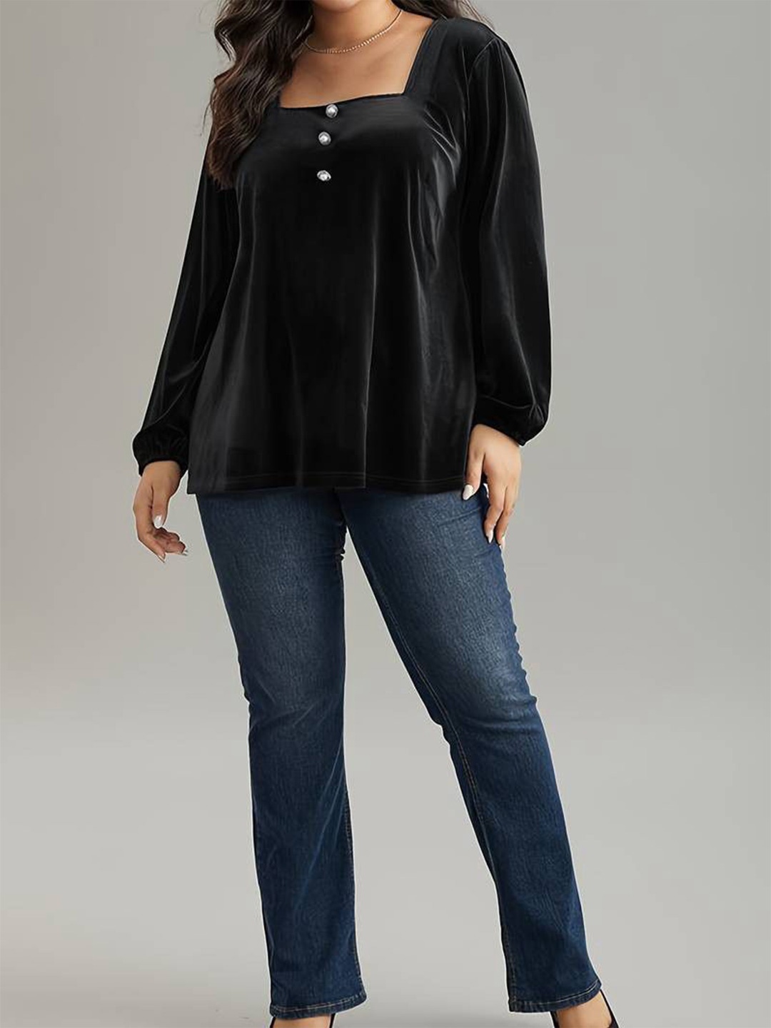 

DressBerry Curve Top, Black