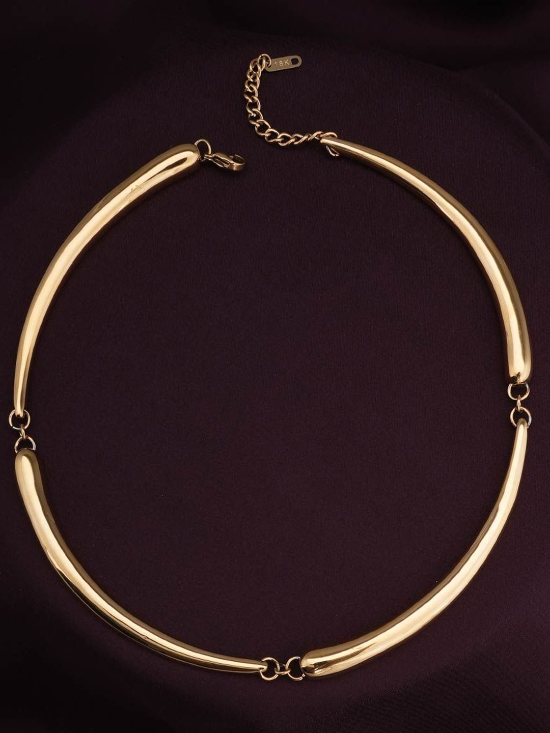 

PALMONAS 18KT Gold-Plated Stainless Steel Anti-Tarnish Tube Choker Necklace