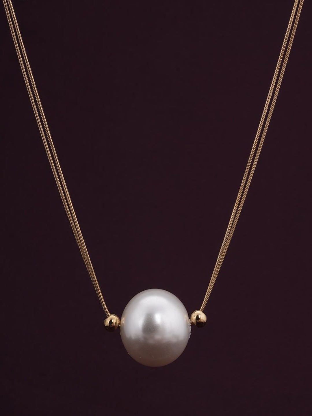 

PALMONAS Gold-Plated Dainty Pearls Beaded Waterproof & Anti-Tarnish Necklace