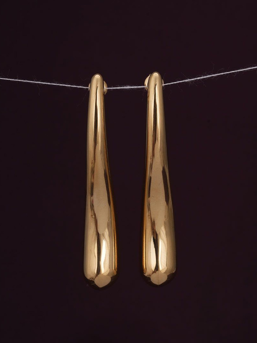 

PALMONAS Stainless Steel Gold Plated Waterproof & Anti-Tarnish Contemporary Drop Earrings