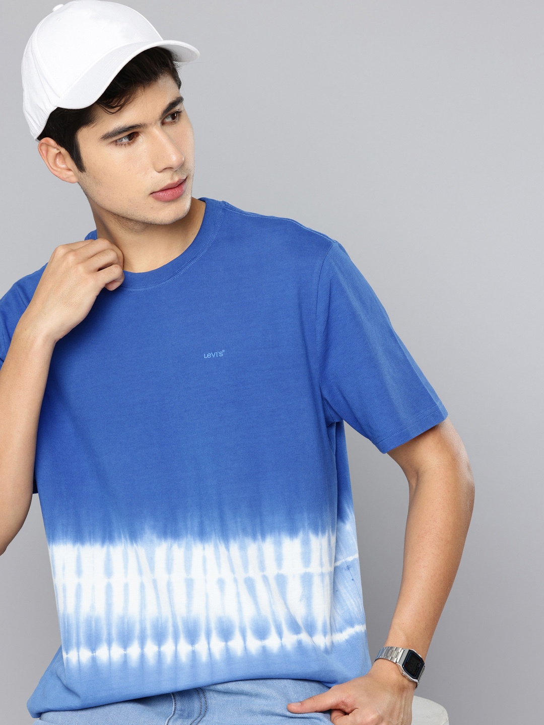 

Levis Tie and Dye Pure Cotton T-shirt, Blue