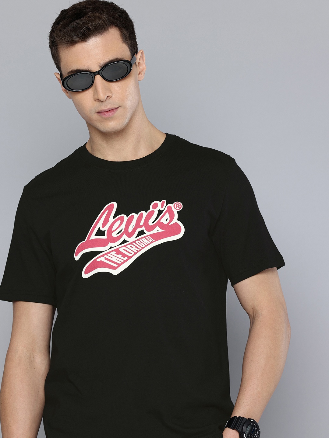 

Levis Brand Logo Printed Pure Cotton T-shirt, Black