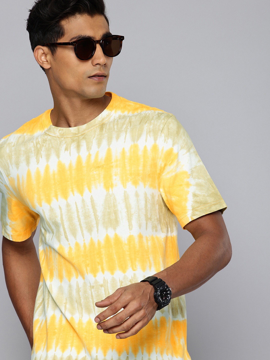 

Levis Tie and Dye Pure Cotton T-shirt, Yellow