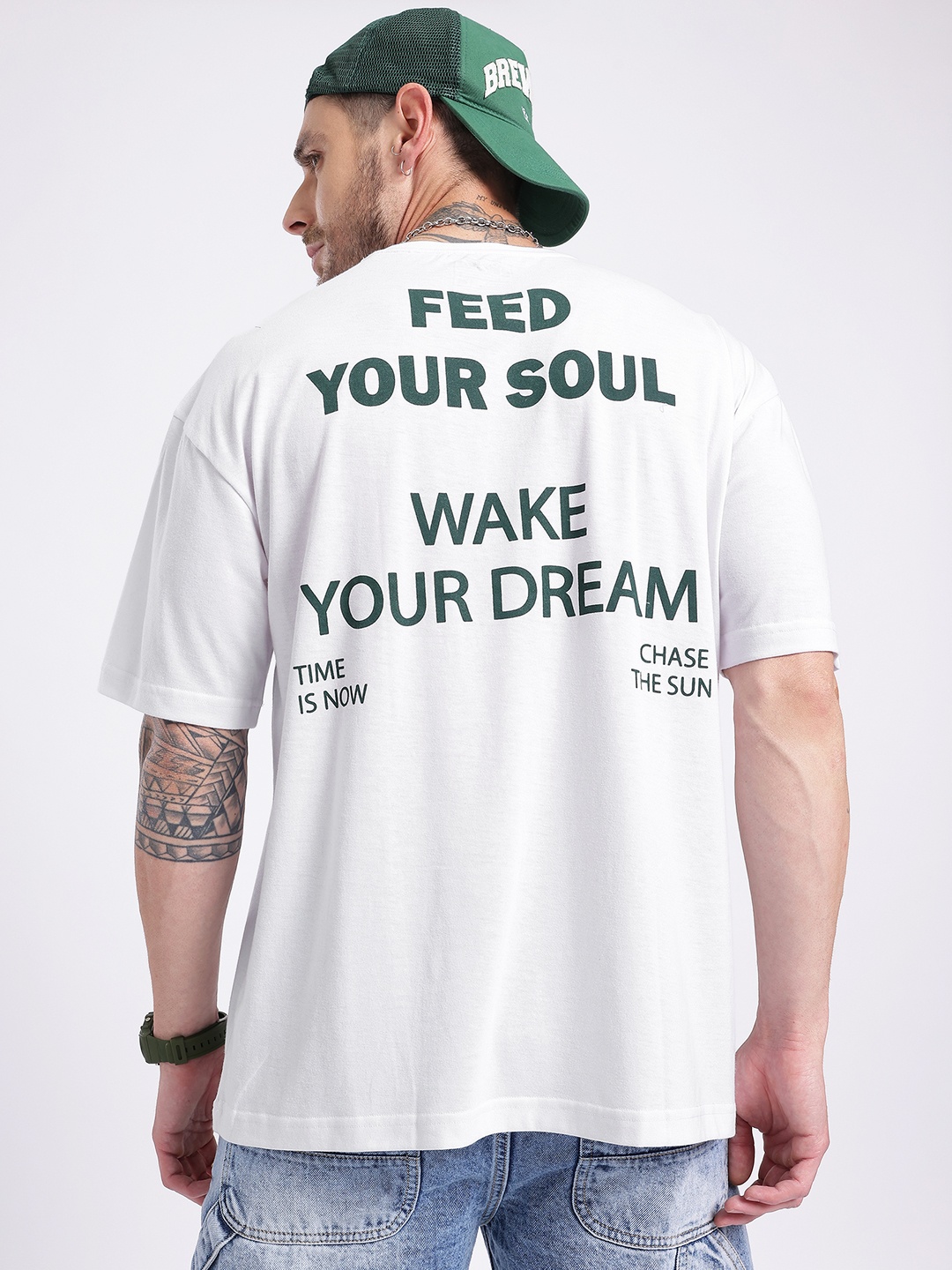 

glitchez Dream Soul Printed Oversized T-shirt, White