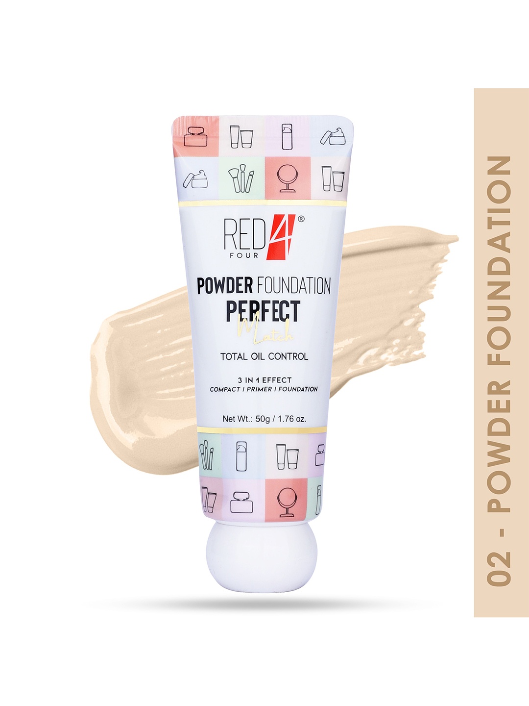

Seven Seas Perfect Match Powder Foundation For Smooth Skin- 50 g- Shade- 02, Beige