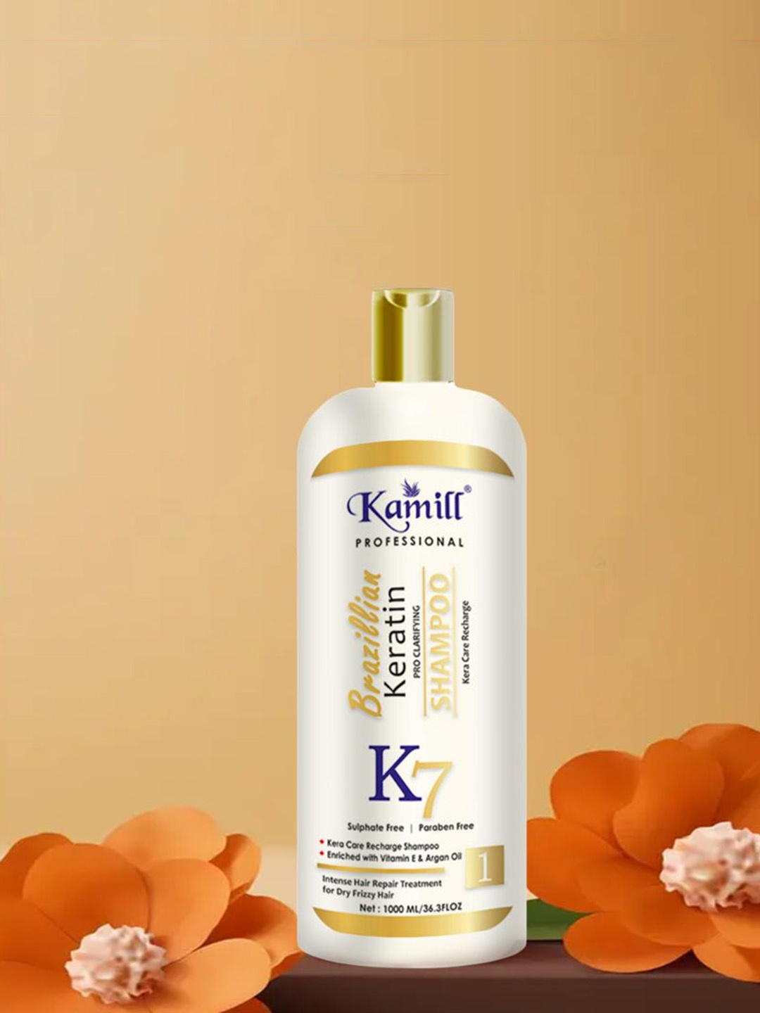 

KAMILL Brazillian Keratin Pro Cleaning Shampoo with Vitamin E & Argan Oil - 1 l, White