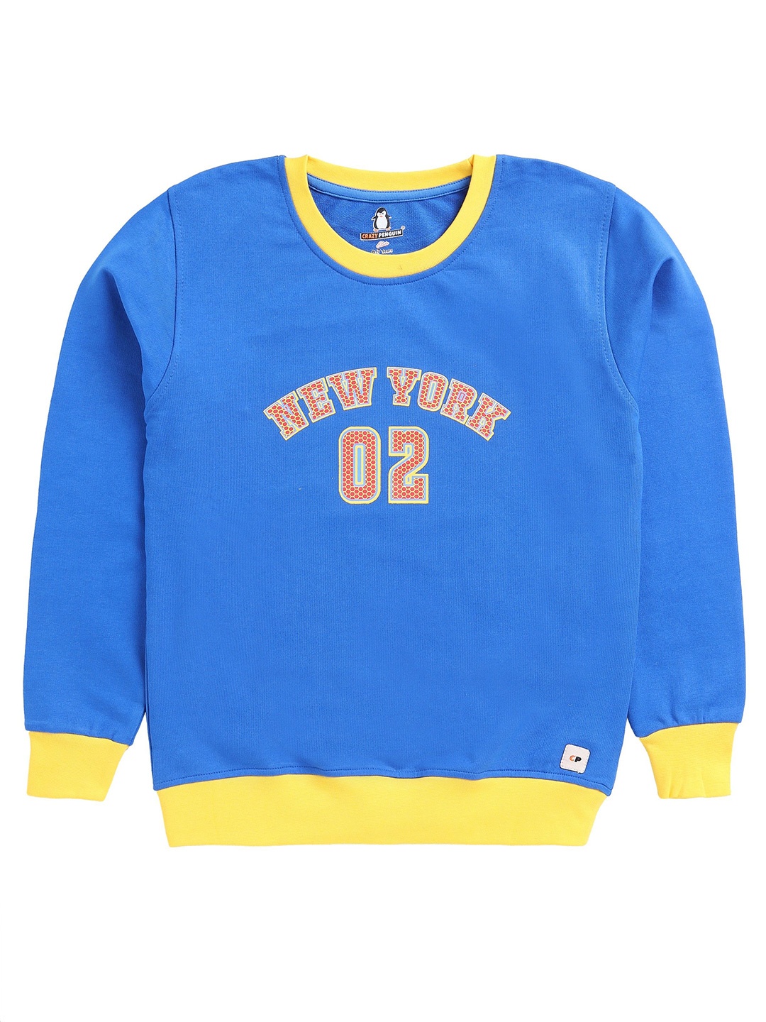 

CRAZYPENGUIN ELITE Boys Printed Round Neck Sweatshirt, Blue