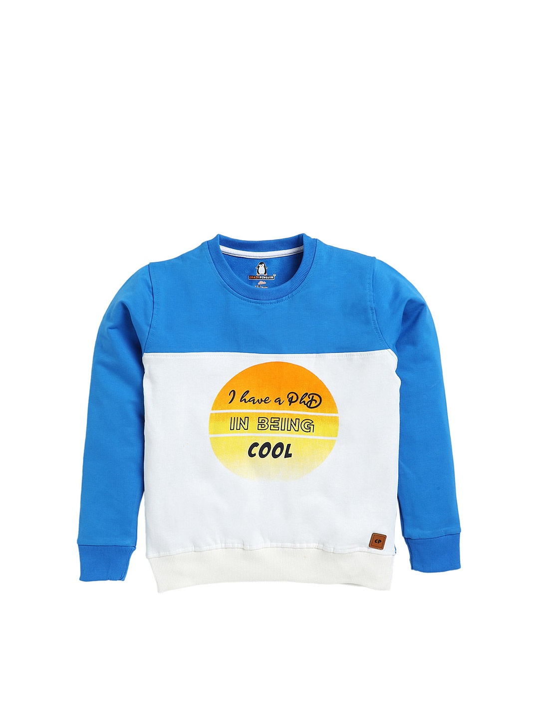 

CRAZYPENGUIN ELITE Boys Printed Sweatshirt, Blue