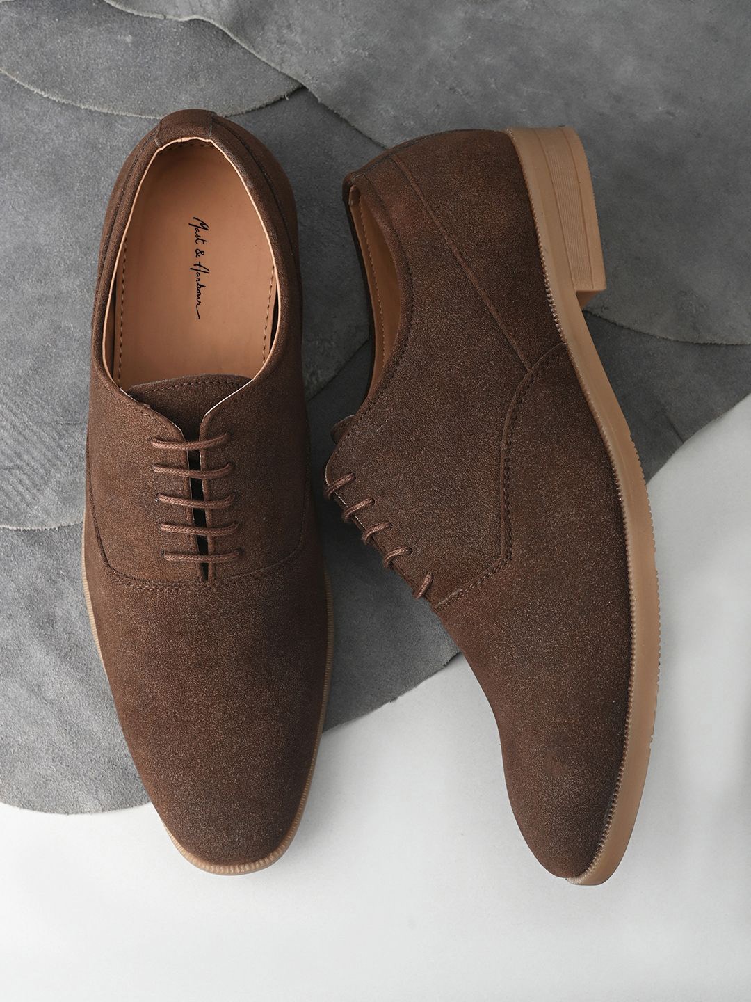 

Mast & Harbour Men Lace-Up Suede Derbys, Brown