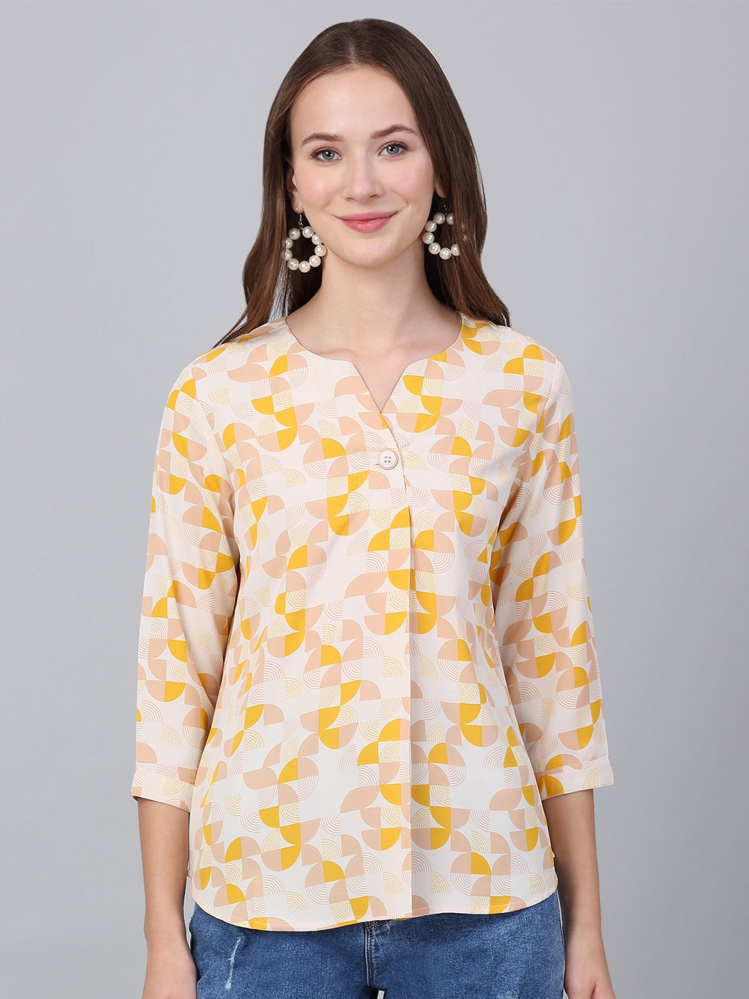 

Cantabil Women Printed Tunic, White