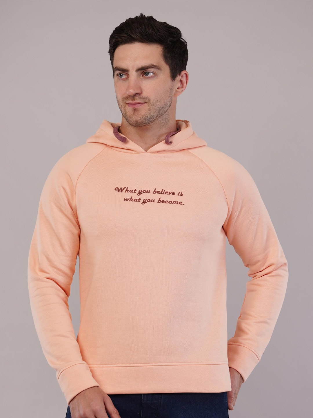 

Nimble Men Hooded Sweatshirt, Peach