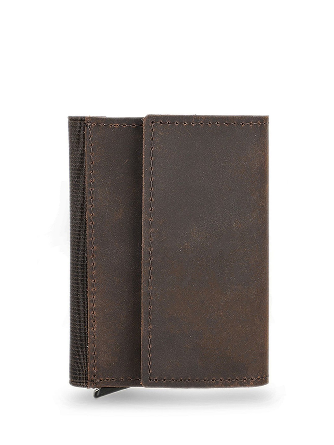 

CONTACTS Men RFID Leather Card Holder, Brown