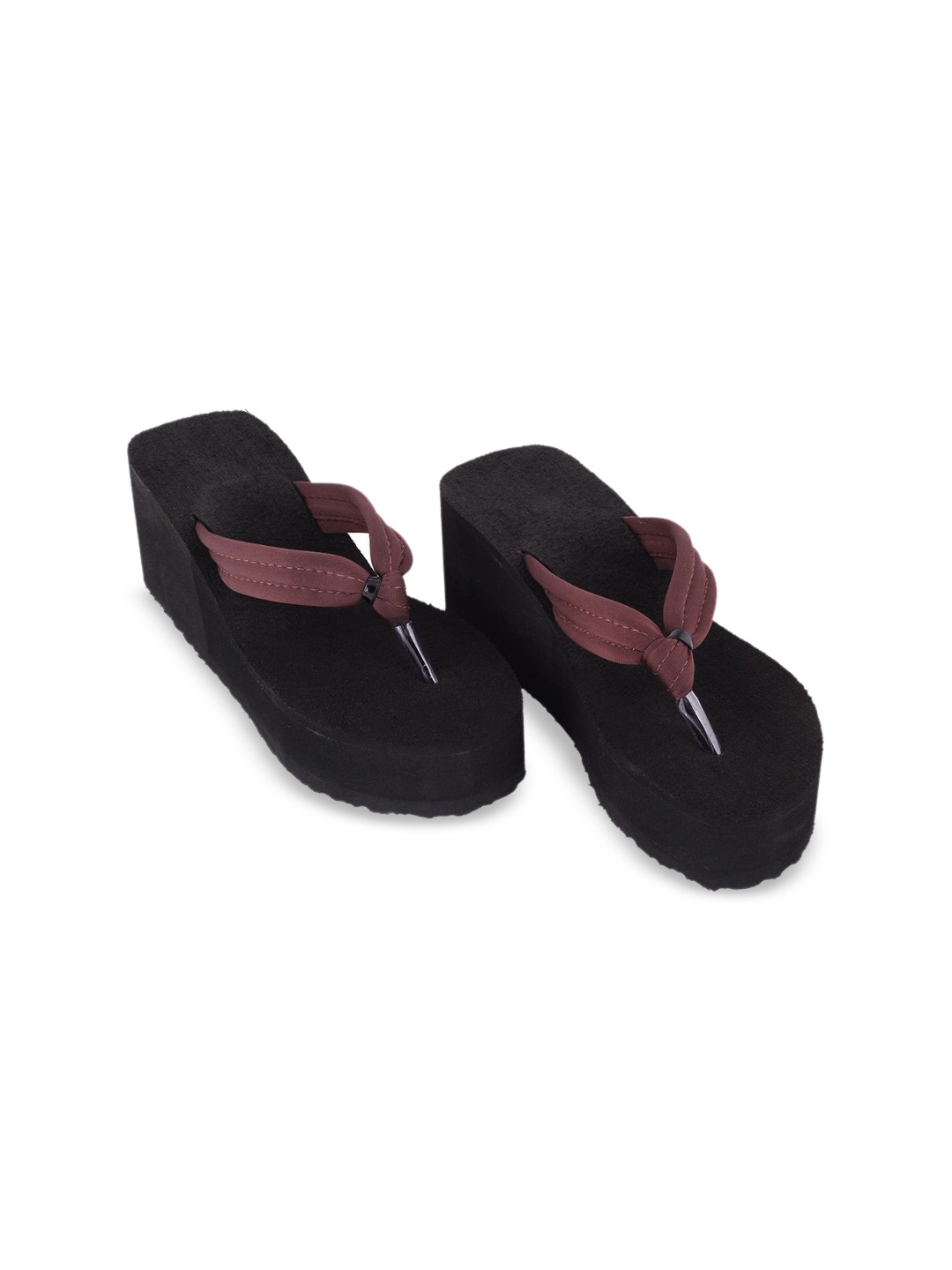 

ROSVI Women Platform Heel Sandals, Brown