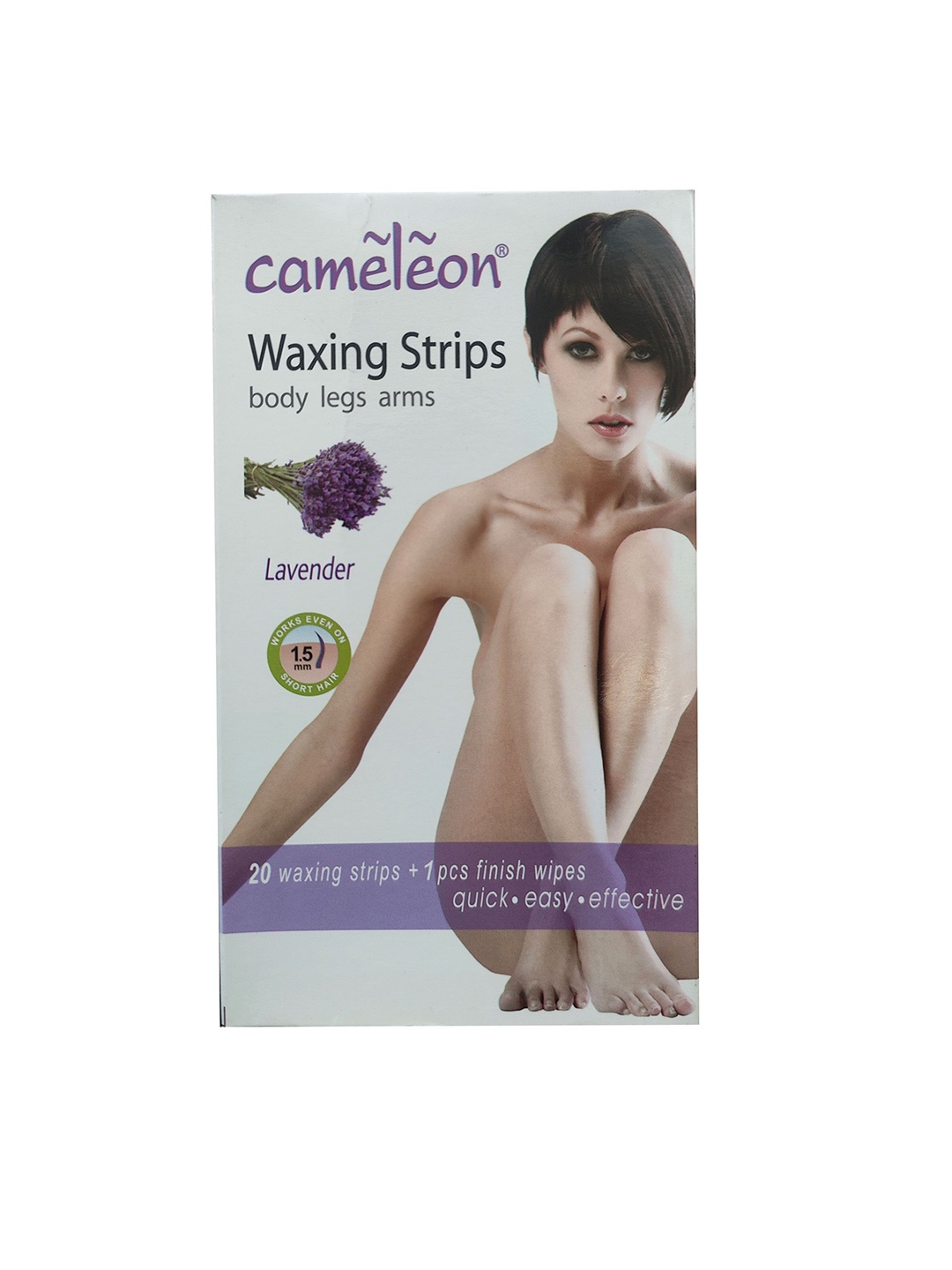 

Cameleon Waxing Strips For Body Legs Arm- 20 Waxing Strips- Lavender, Purple