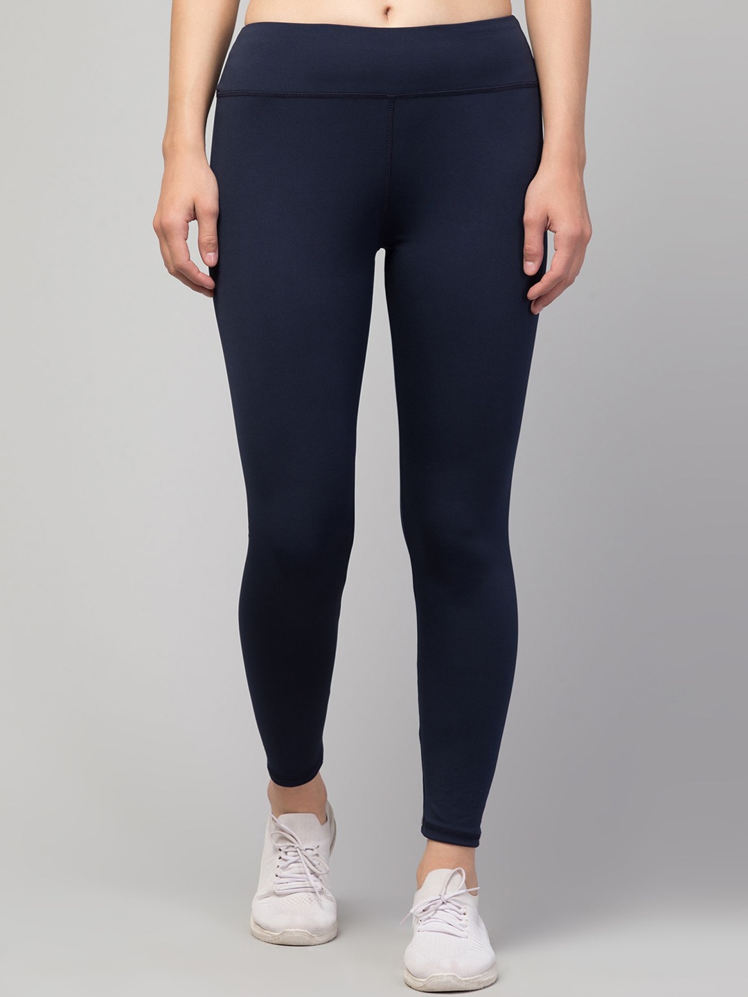 

CKARFE Women High-Rise Dry-Fit Sports Tights, Navy blue