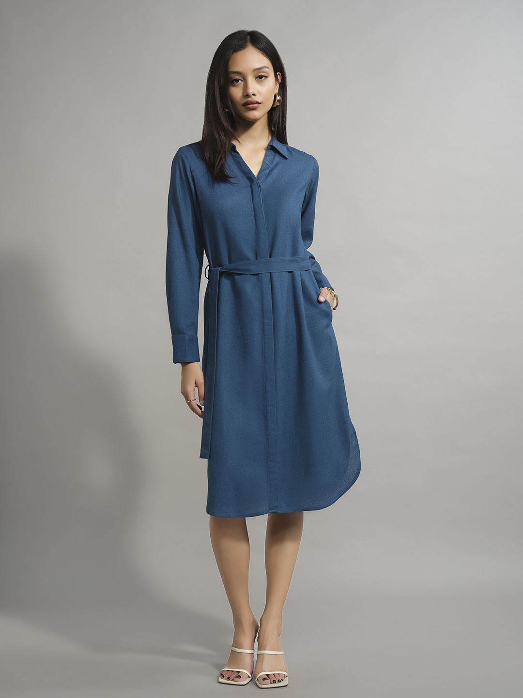 

AND Women Shirt Dress, Teal