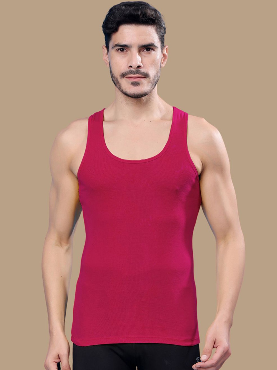 

Friskers Ribbed Cotton Basic Vest 191224R-07, Pink