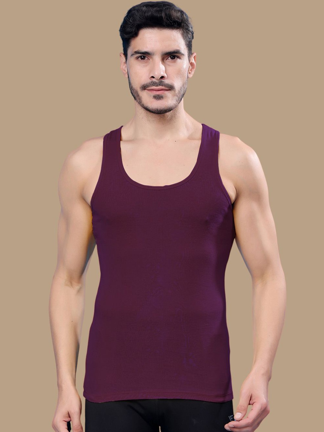 

Friskers Ribbed Cotton Gym Vest 191224R-16, Purple