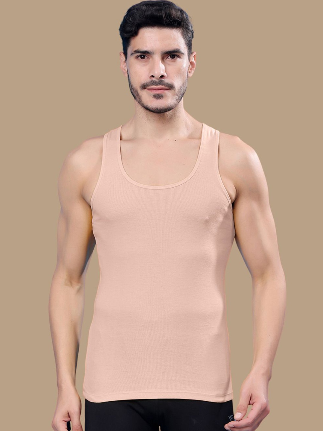 

Friskers Ribbed Cotton Basic Vest 191224R-32, Nude