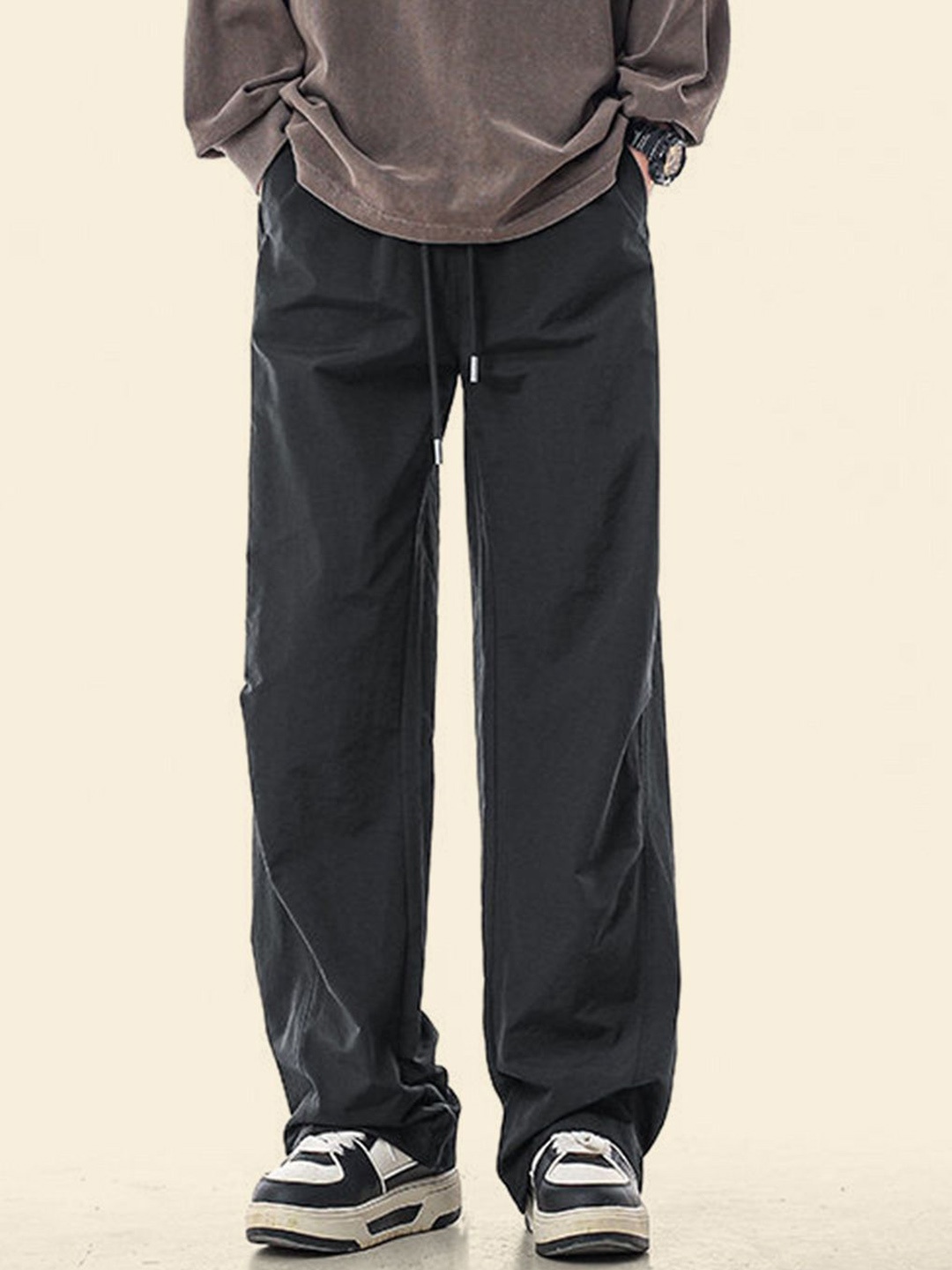 

StyleCast Men Loose Fit Trousers, Black