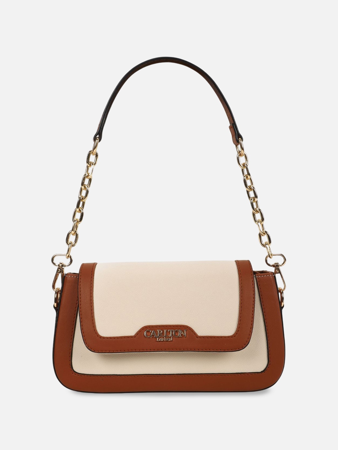 

Carlton London Women Solid Structured Shoulder Bag, Tan