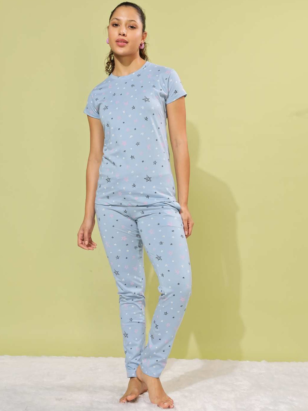 

Dollar Missy Women Printed Night suit, Blue