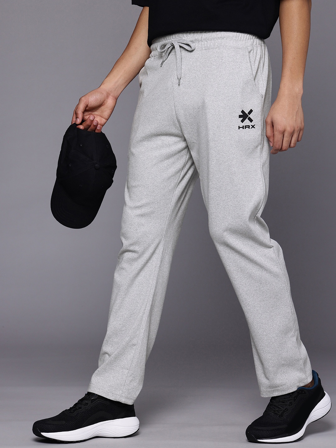 

HRX by Hrithik Roshan Lifestyle Relaxed Fit Track Pants, Grey melange