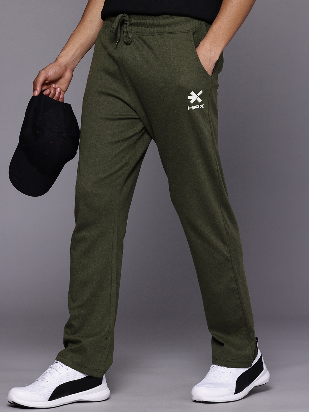 

HRX by Hrithik Roshan Lifestyle Relaxed Fit Track Pants, Olive