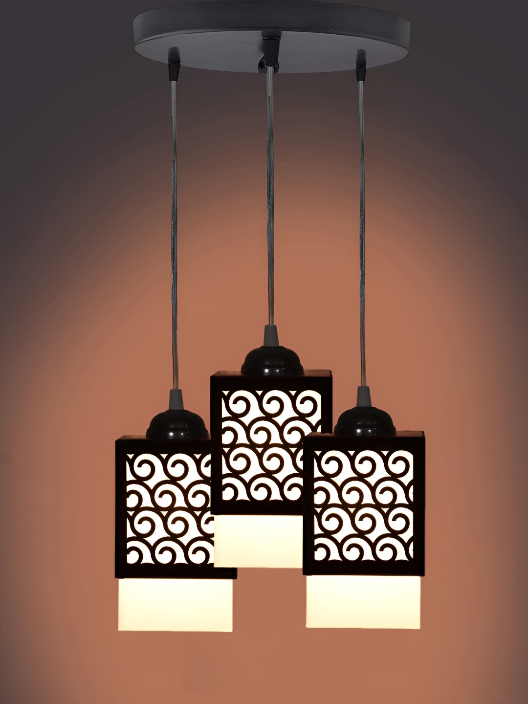 

Gojeeva Black Wood Square Shaped Wall Lamp