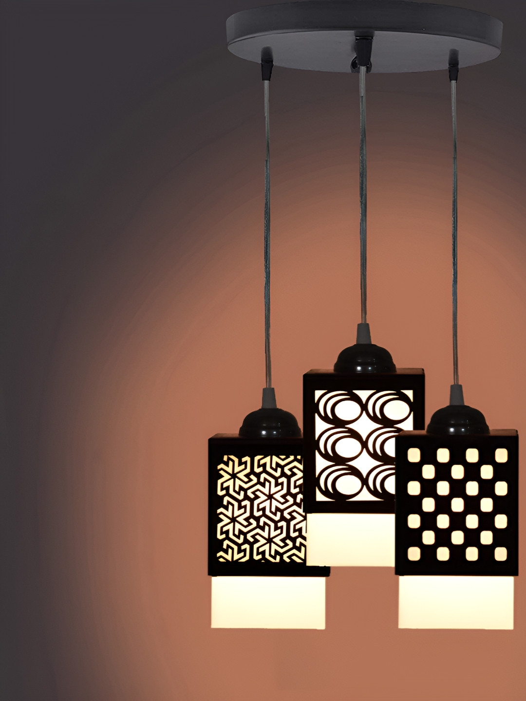 

Gojeeva Black Wood Square Shaped Wall Lamp