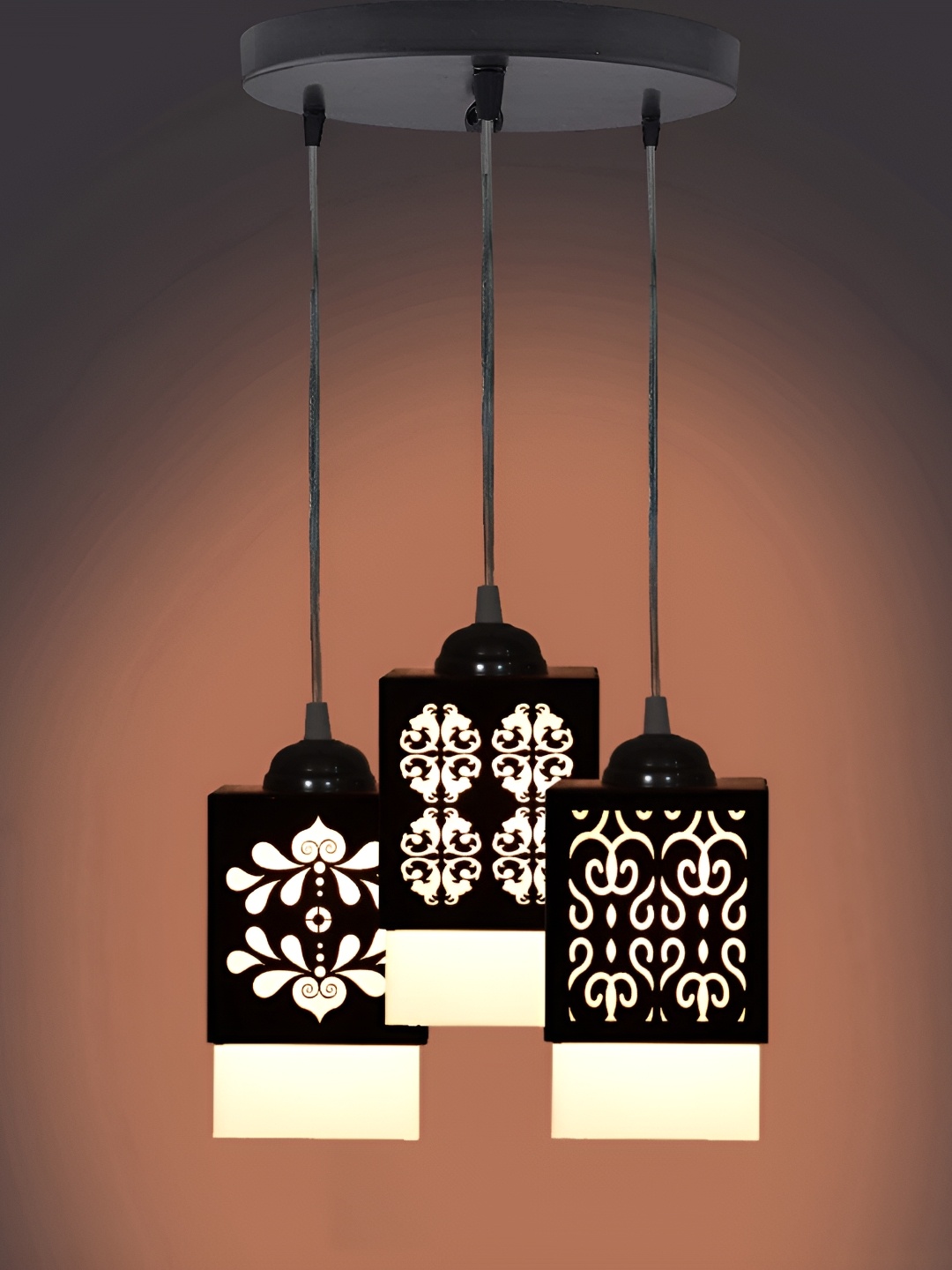 

Gojeeva Black Wood Square Shaped Wall Lamp
