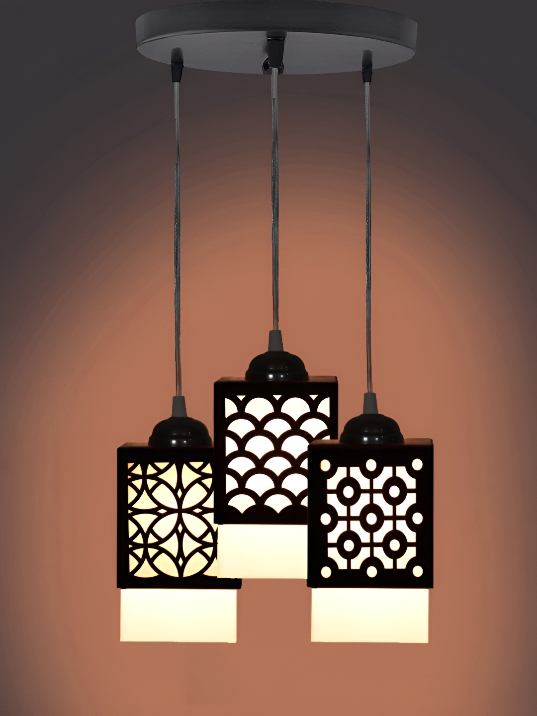 

Gojeeva Black Wood Square Shaped Wall Lamp