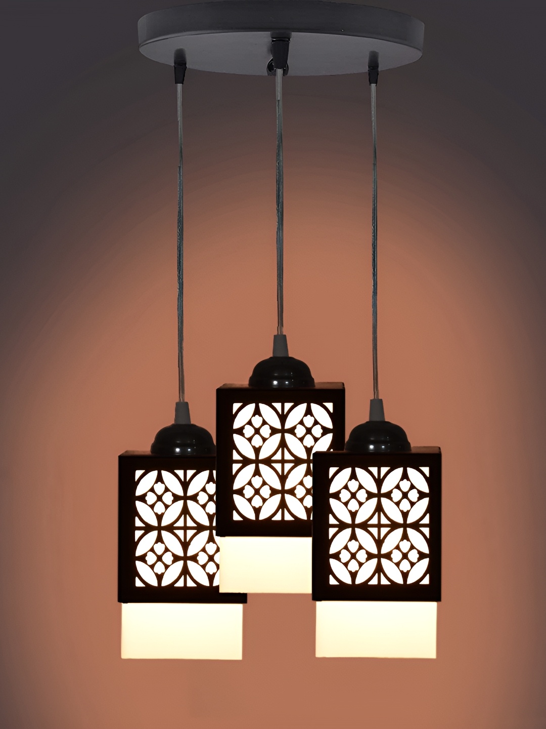 

Gojeeva Black Wood Square Shaped Wall Lamp