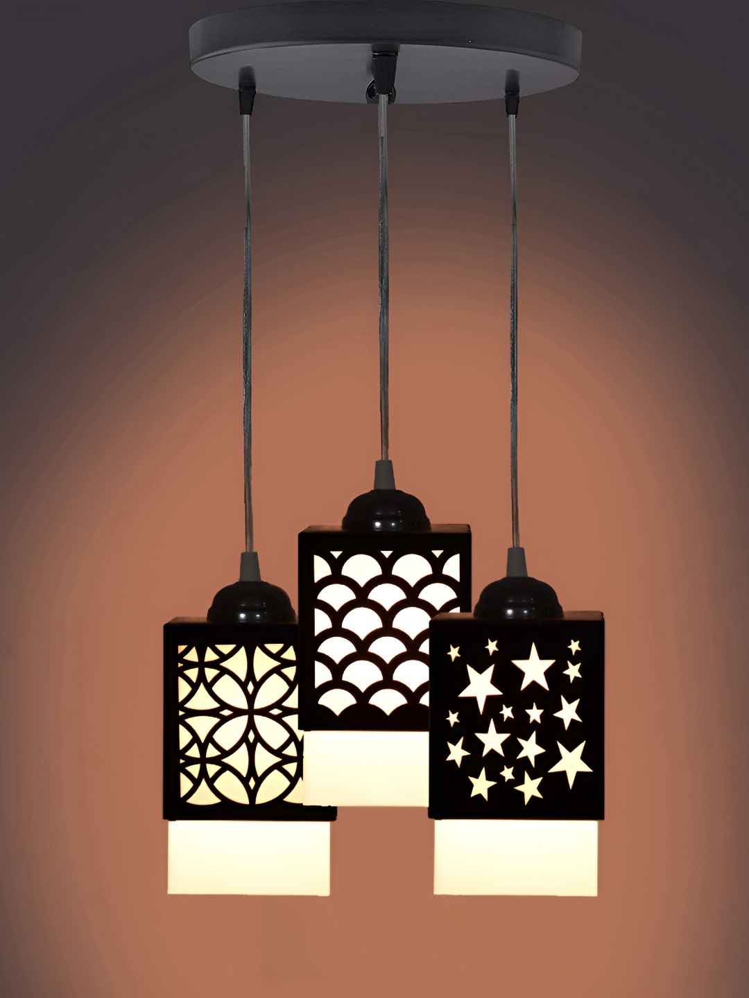 

Gojeeva Black Wood Square Shaped Wall Lamp