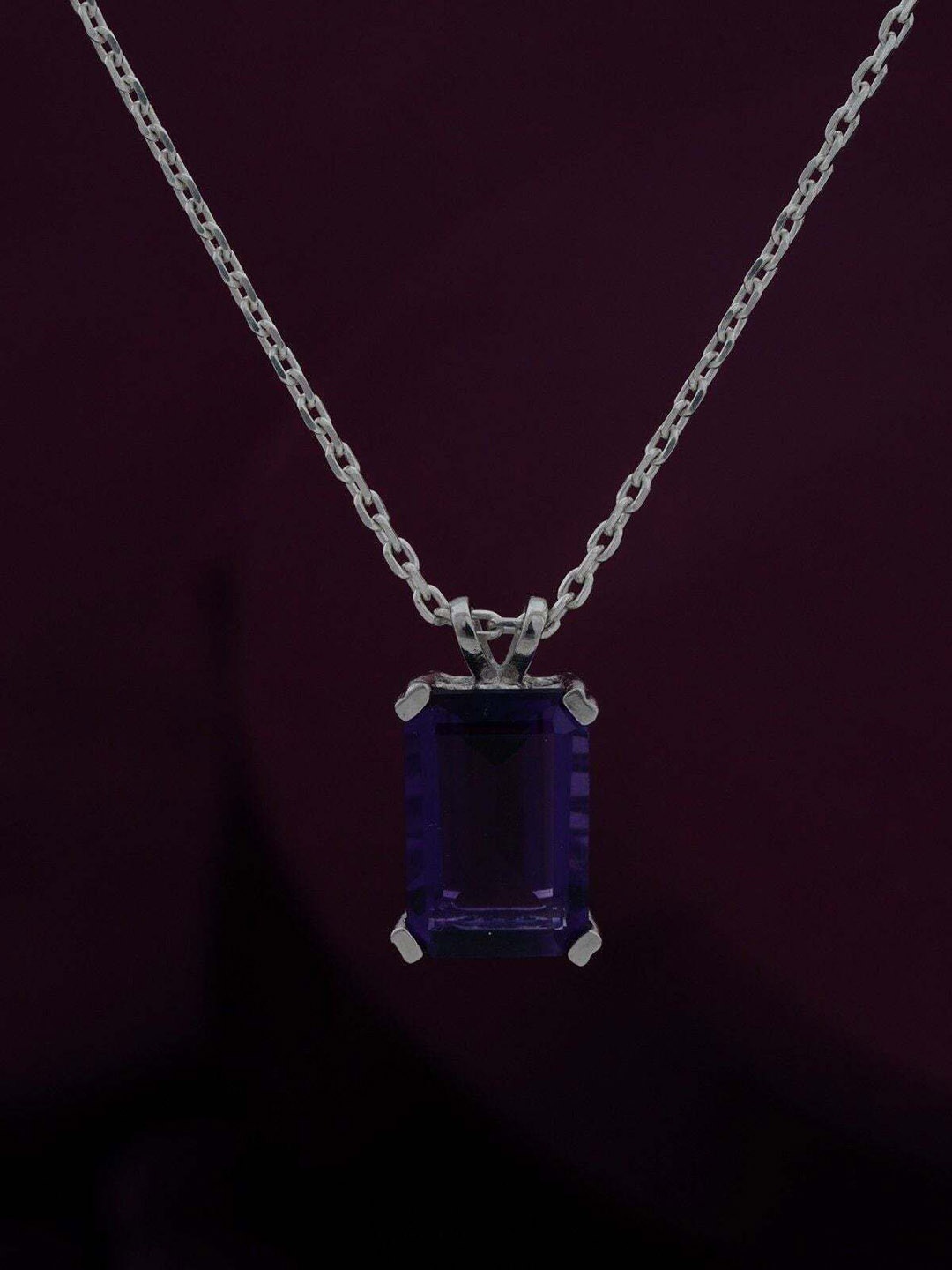 

Zalkari Rhodium-Plated Sterling Silver Square Shaped Cubic Zirconia Pendant