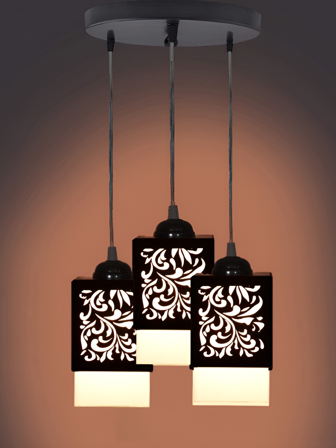 

Gojeeva Black Wood Square Shaped Wall Lamp