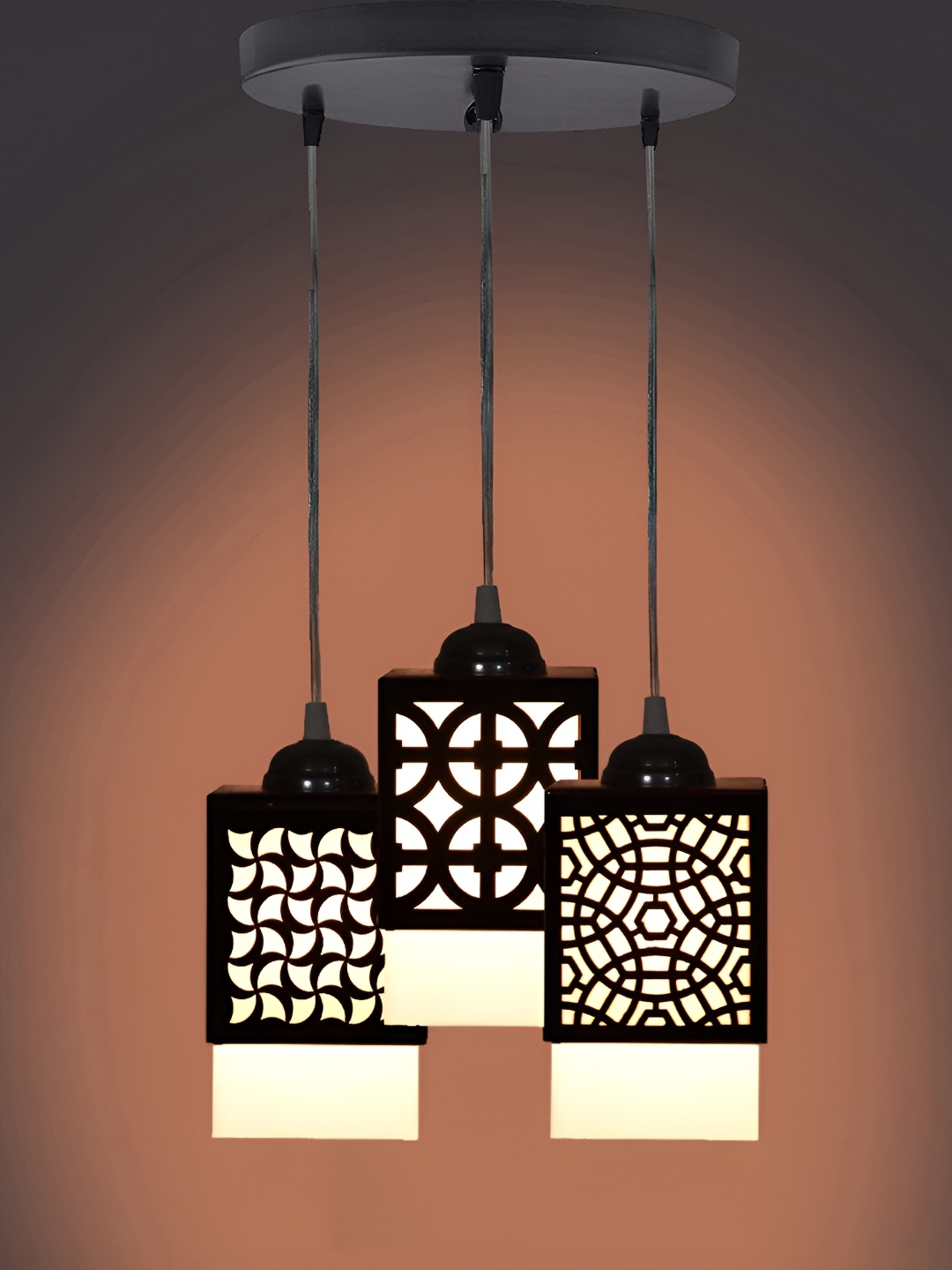 

Gojeeva Black Wood Square Shaped Wall Lamp