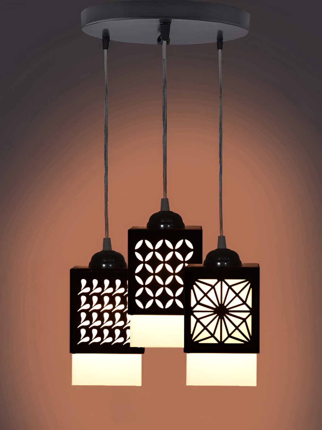 

Gojeeva Black Wood Square Shaped Wall Lamp