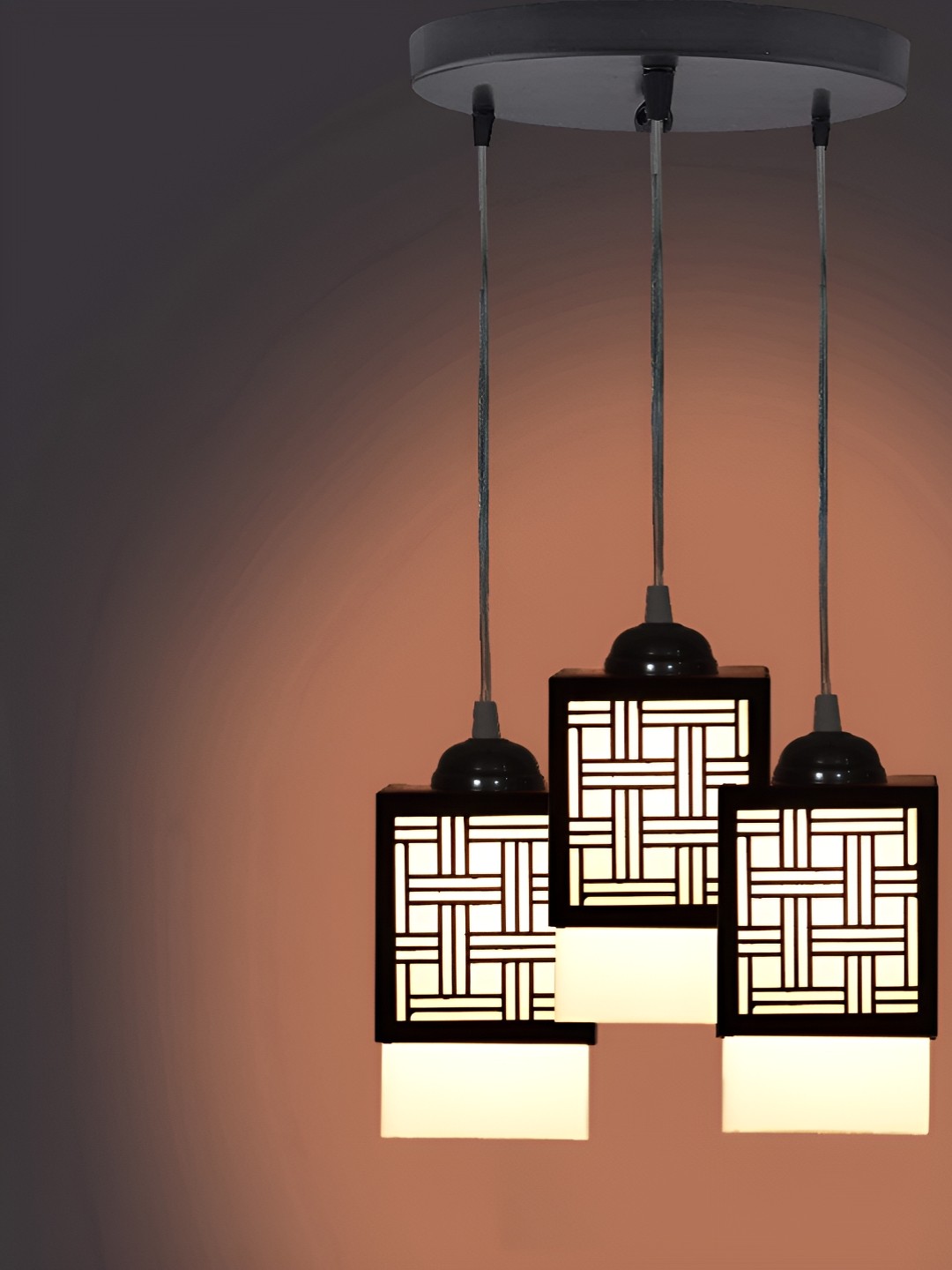 

Gojeeva Black Wood Square Shaped Wall Lamp