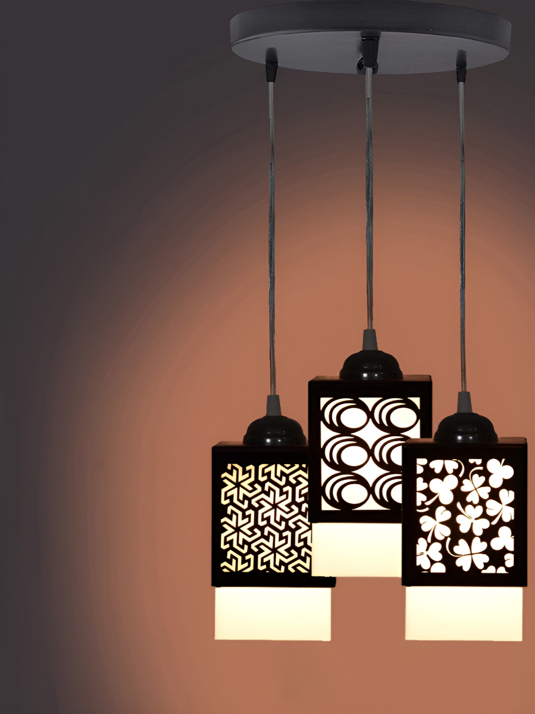 

Gojeeva Black Wood Square Shaped Wall Lamp