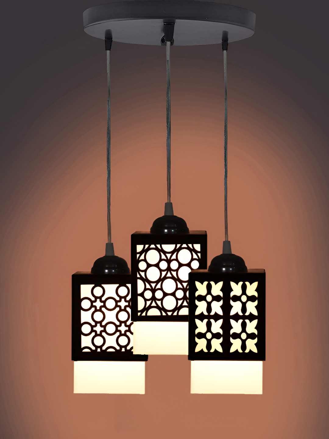 

Gojeeva Black Wood Square Shaped Wall Lamp