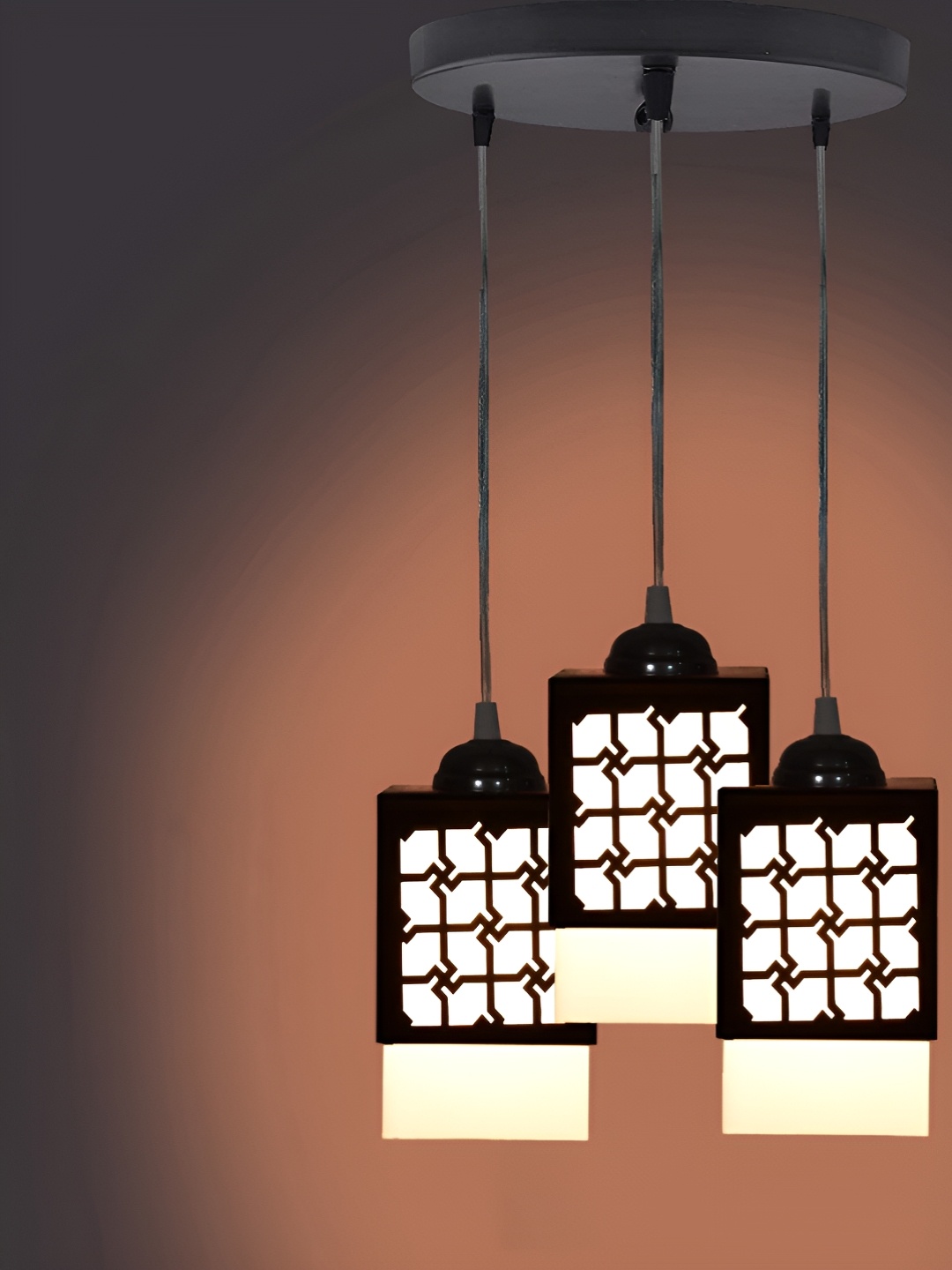 

Gojeeva Black Wood Square Shaped Wall Lamp