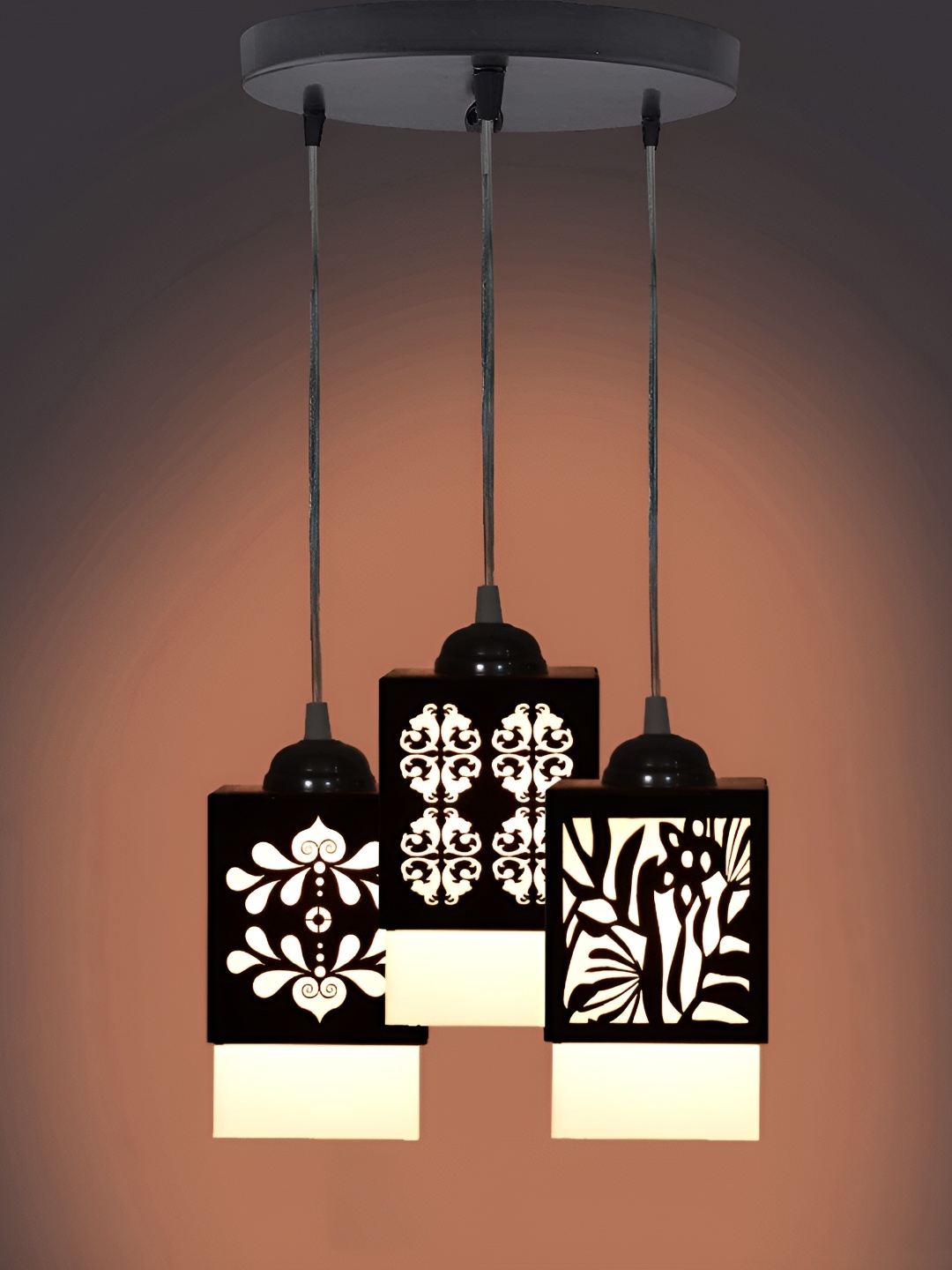 

Gojeeva Black Wood Square Shaped Wall Lamp