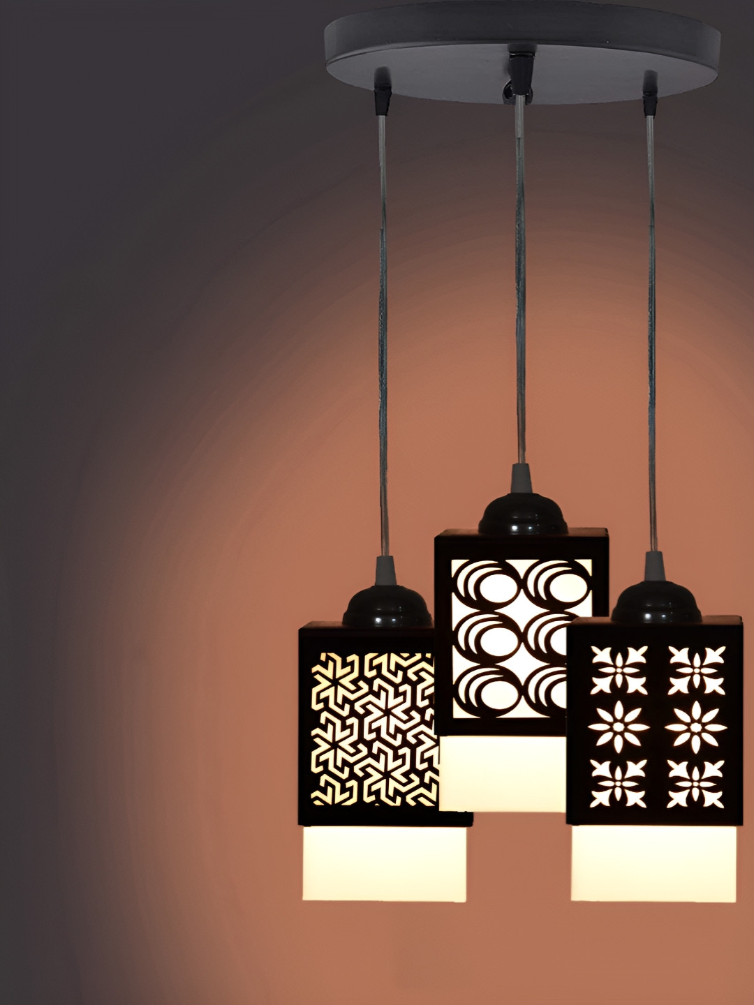 

Gojeeva Black Wood Square Shaped Wall Lamp