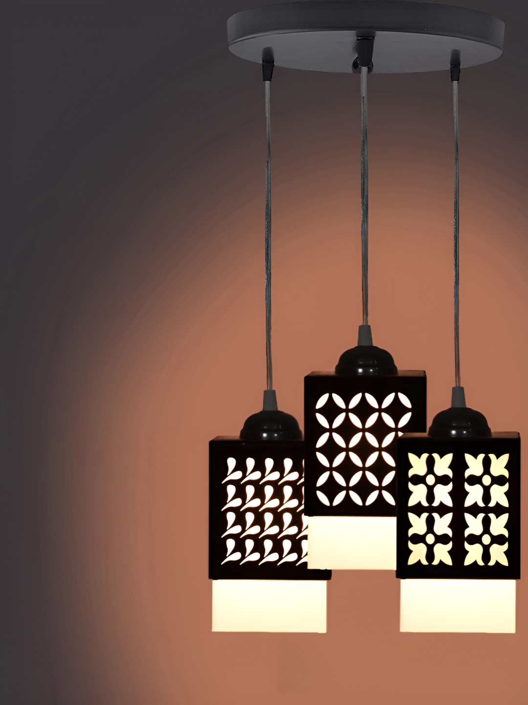 

Gojeeva Black Wood Square Shaped Wall Lamp