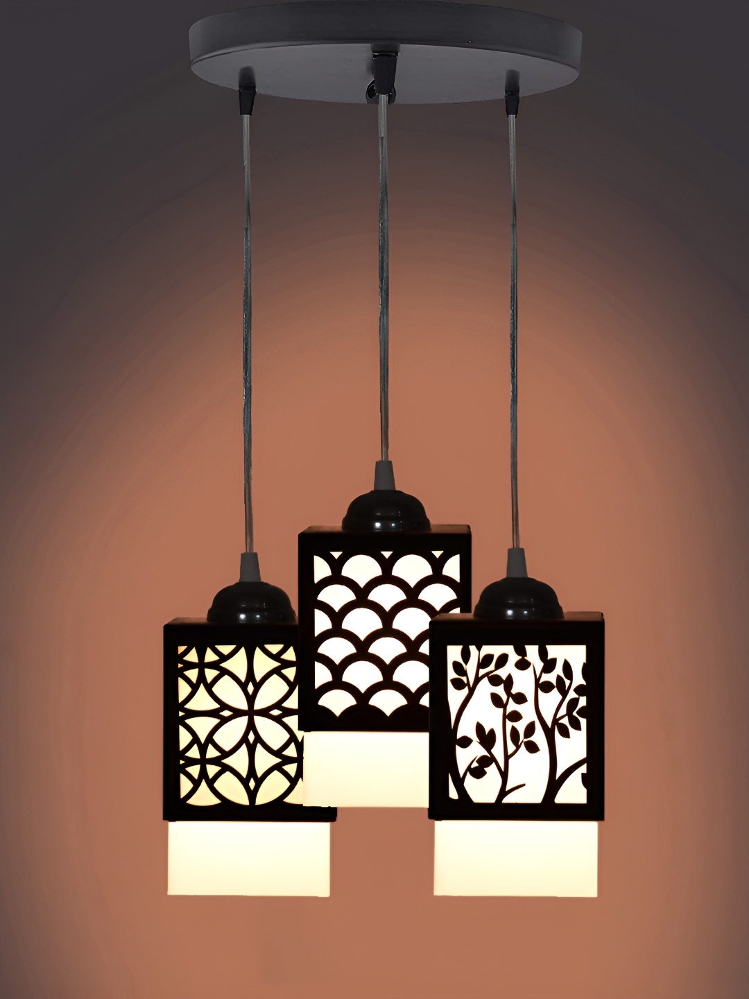

Gojeeva Black Wood Square Shaped Wall Lamp