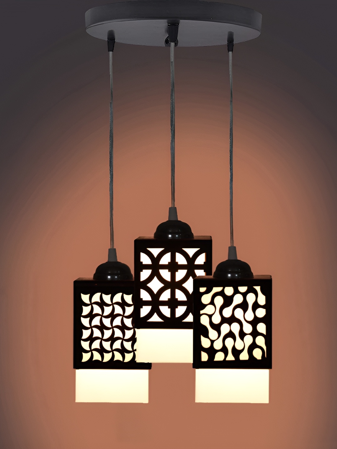 

Gojeeva Black Wood Square Shaped Wall Lamp